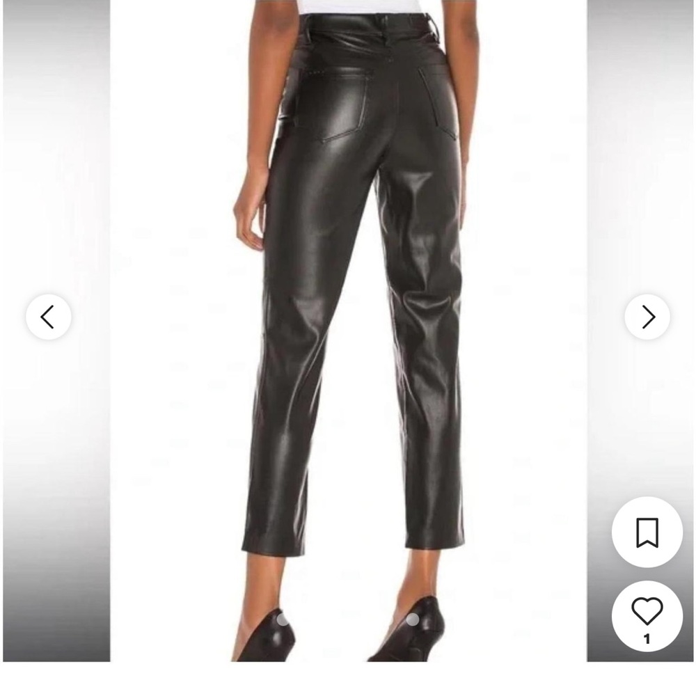 Blank NYC Women's Black Leather Trousers